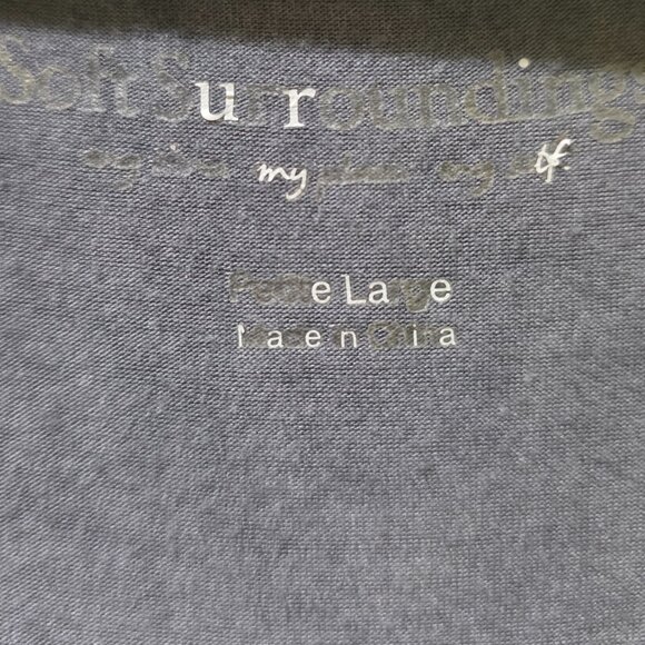 Soft Surroundings Silver Gray Sequin Floral Layered Dressy Tunic Top Shirt SZ LG - Picture 5 of 10